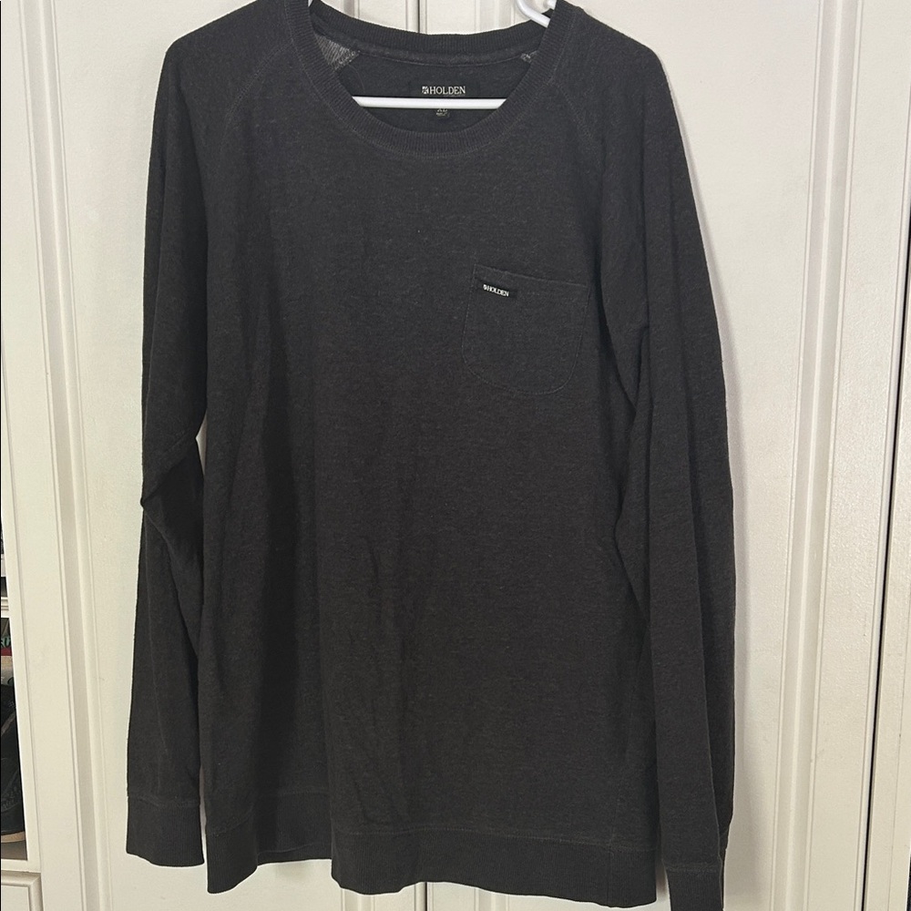 Holden Men's Charcoal Long Sleeve Tee / sweatshirt crew neck. XL